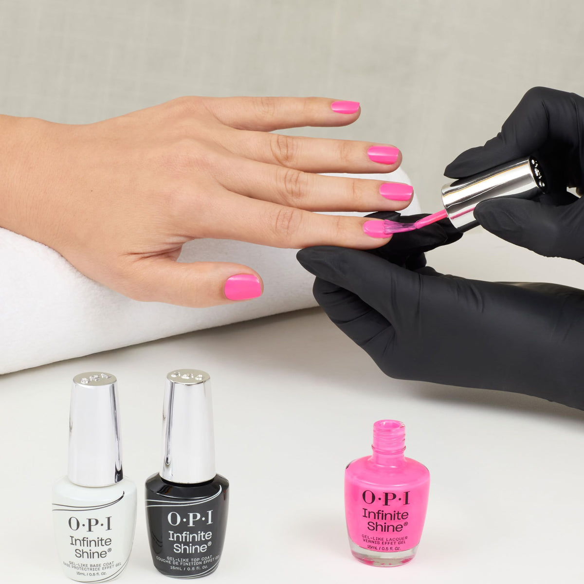 OPI lifestyle beach party shot showing vibrant nails and summer-ready look benefit