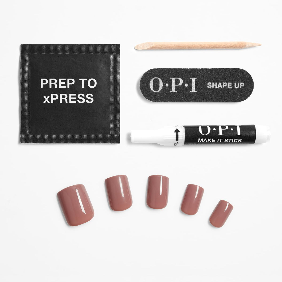 OPI lifestyle shot on a tabletop showcasing finished manicure for everyday polished look