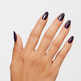 OPI close-up of Lincoln Park After Dark shine highlighting gel-like gloss