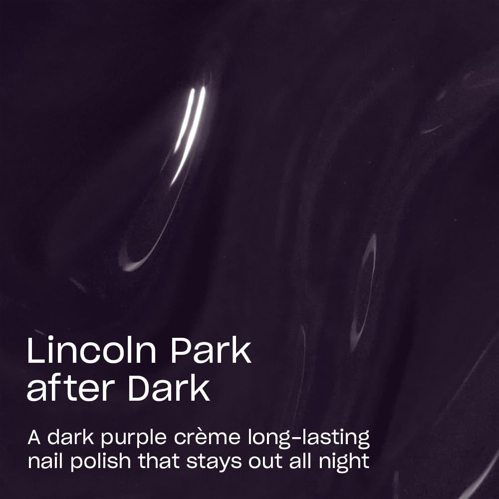 OPI Lincoln Park After Dark swatch on nails showing opaque two-coat color