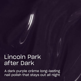 OPI Lincoln Park After Dark swatch on nails showing opaque two-coat color