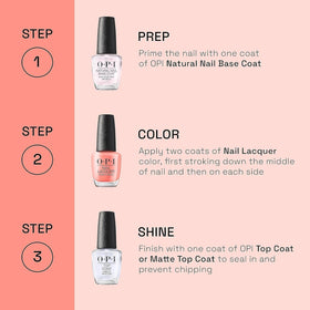 OPI swatch on fingernails demonstrating glossy finish and wearable evening look