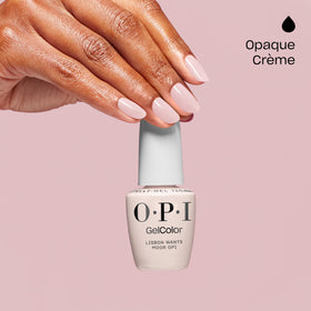 Nail swatch stick with Lisbon Wants Moor showing true opaque pink color
