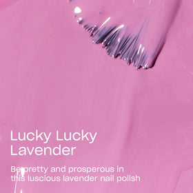 OPI brush stroke close-up showing smooth, streak-free Lucky Lucky Lavender application
