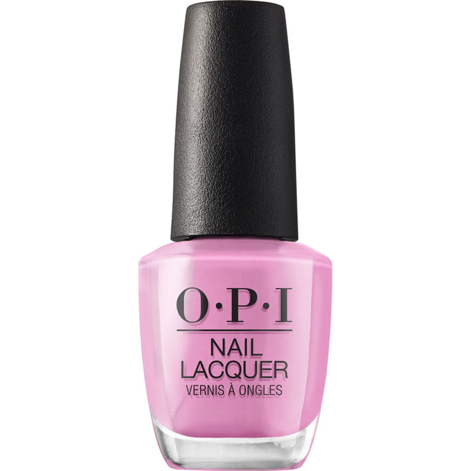 OPI bottle front view showing Lucky Lucky Lavender for reliable color payoff
