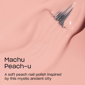 OPI Machu Peach-u brush stroke demonstrates smooth coverage and even opacity