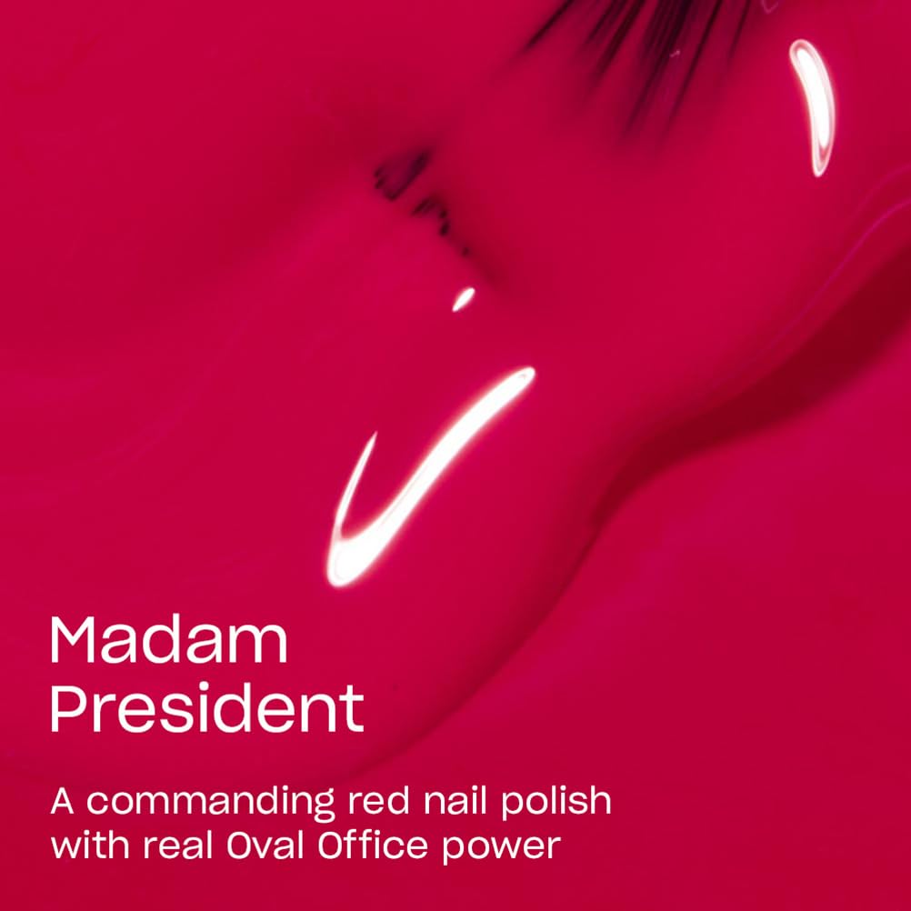 OPI brush stroke close-up of Madam President showing smooth even application benefit
