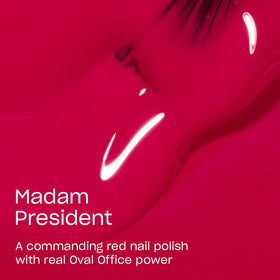 OPI brush stroke close-up of Madam President showing smooth even application benefit