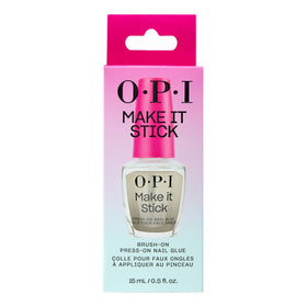 OPI bottle front view showing clean brush-on nail glue, fast neat application
