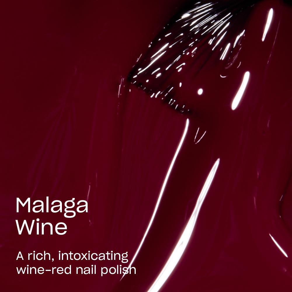 OPI Malaga Wine pro-wide brush applying smooth stroke for streak-free coverage