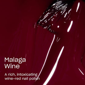 OPI Malaga Wine pro-wide brush applying smooth stroke for streak-free coverage