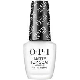 OPI matte top coat front bottle showing clear matte finish benefit