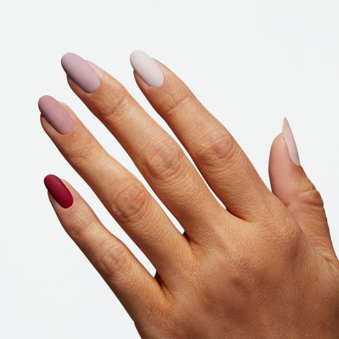 OPI bottle held in hand to show size and easy application benefit