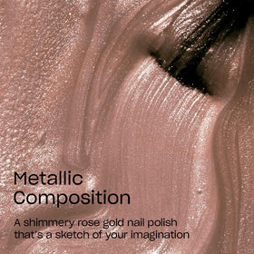 OPI brush stroke of metallic composition demonstrating smooth coverage and easy application