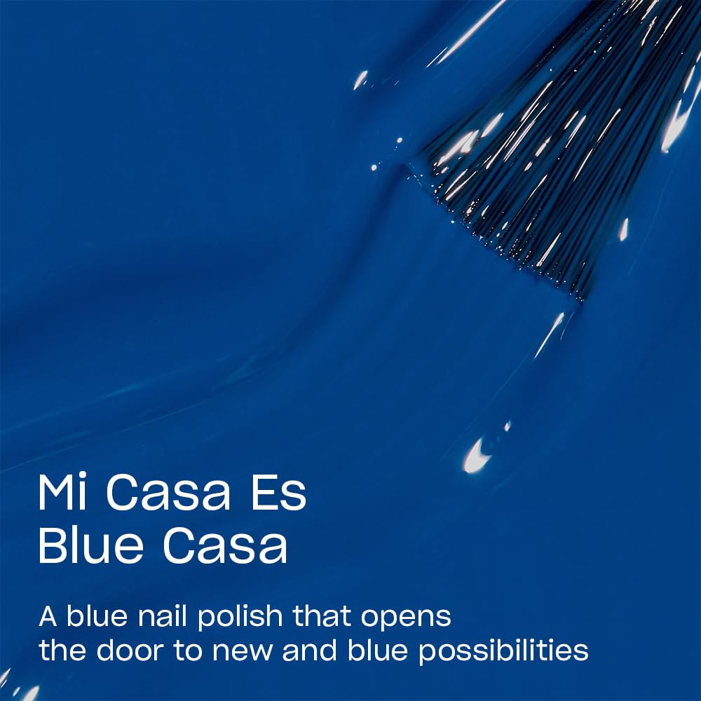 OPI brush stroke of Mi Casa Es Blue Casa demonstrating smooth application benefit