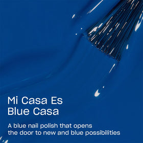 OPI brush stroke of Mi Casa Es Blue Casa demonstrating smooth application benefit