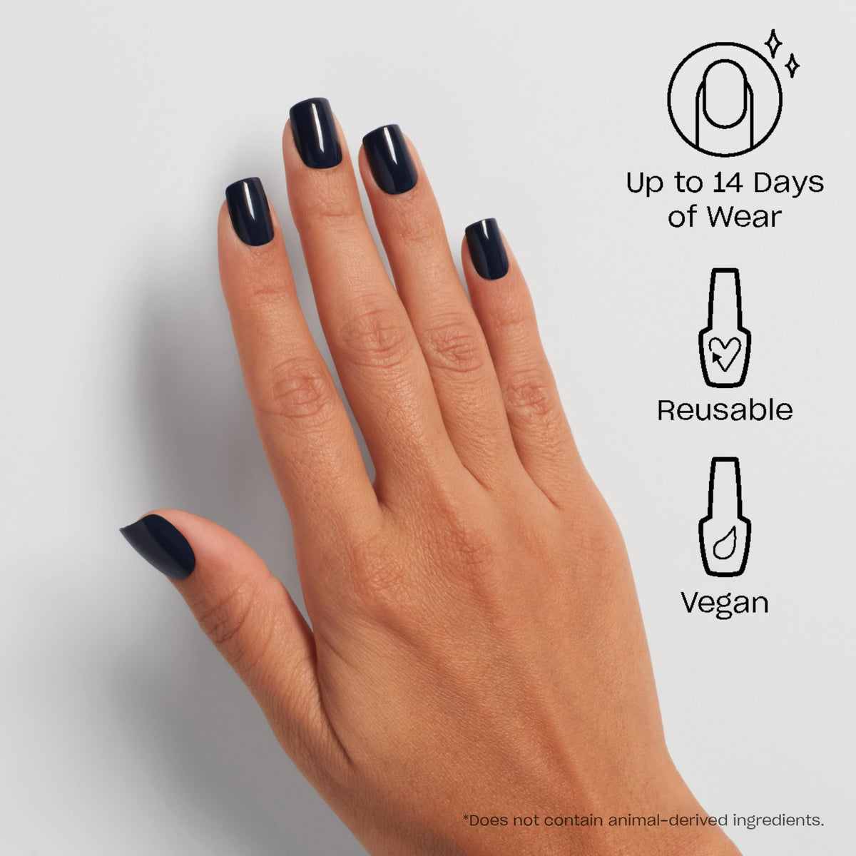 OPI Midnight Mantra close-up of navy crème finish highlighting smooth surface
