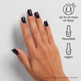 OPI Midnight Mantra close-up of navy crème finish highlighting smooth surface