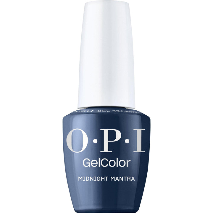 OPI bottle front view showing deep navy shade and sleek packaging benefit clarity