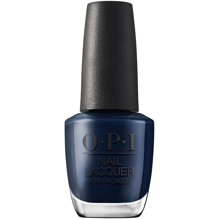 OPI Midnight Mantra front bottle showing deep navy crème and brand clarity