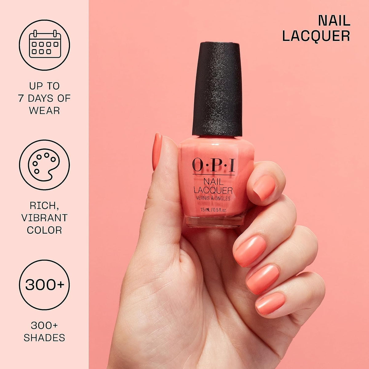 OPI nail application in progress highlighting streak-free, fast-drying formula