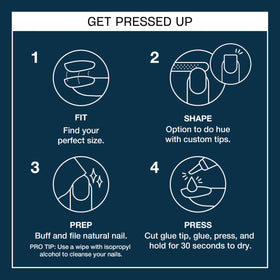 OPI Midnight Mantra size comparison layout with 24 tips for perfect fit