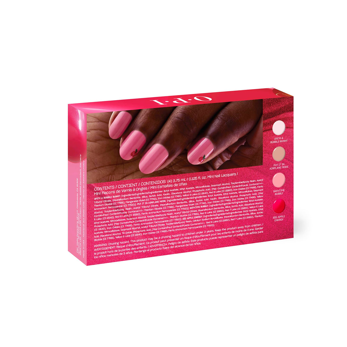 OPI mini shades flatlay in gift box showing curated set and ready-to-gift convenience benefit