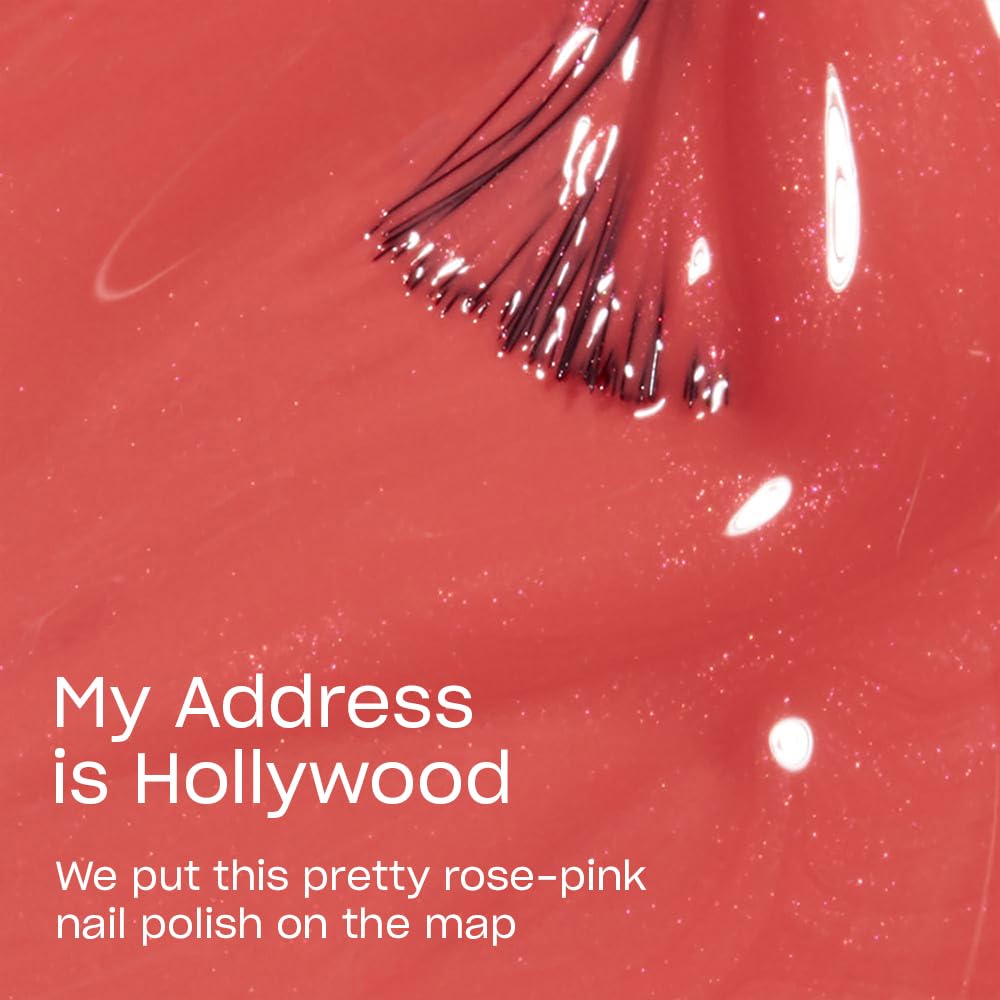 OPI brush stroke of My Address is Hollywood demonstrating even coverage