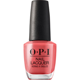 OPI bottle front view showing bright pink shimmer shade and glossy finish
