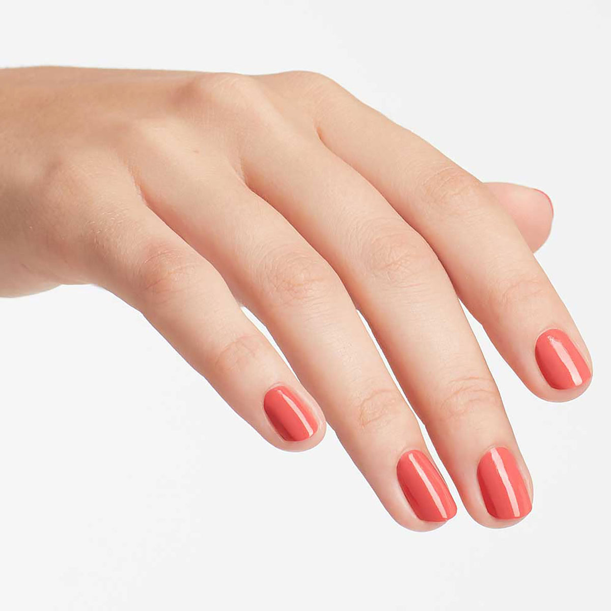 OPI applied on nails during manicure showing precise brush control benefit