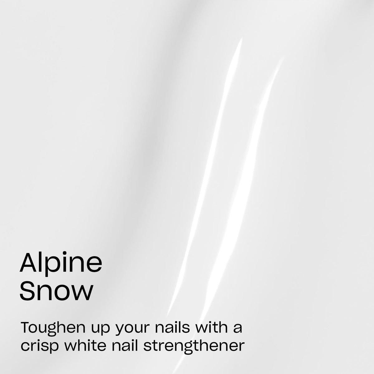 OPI Nail Envy Alpine Snow next to a coin showing bottle size and portable convenience benefit