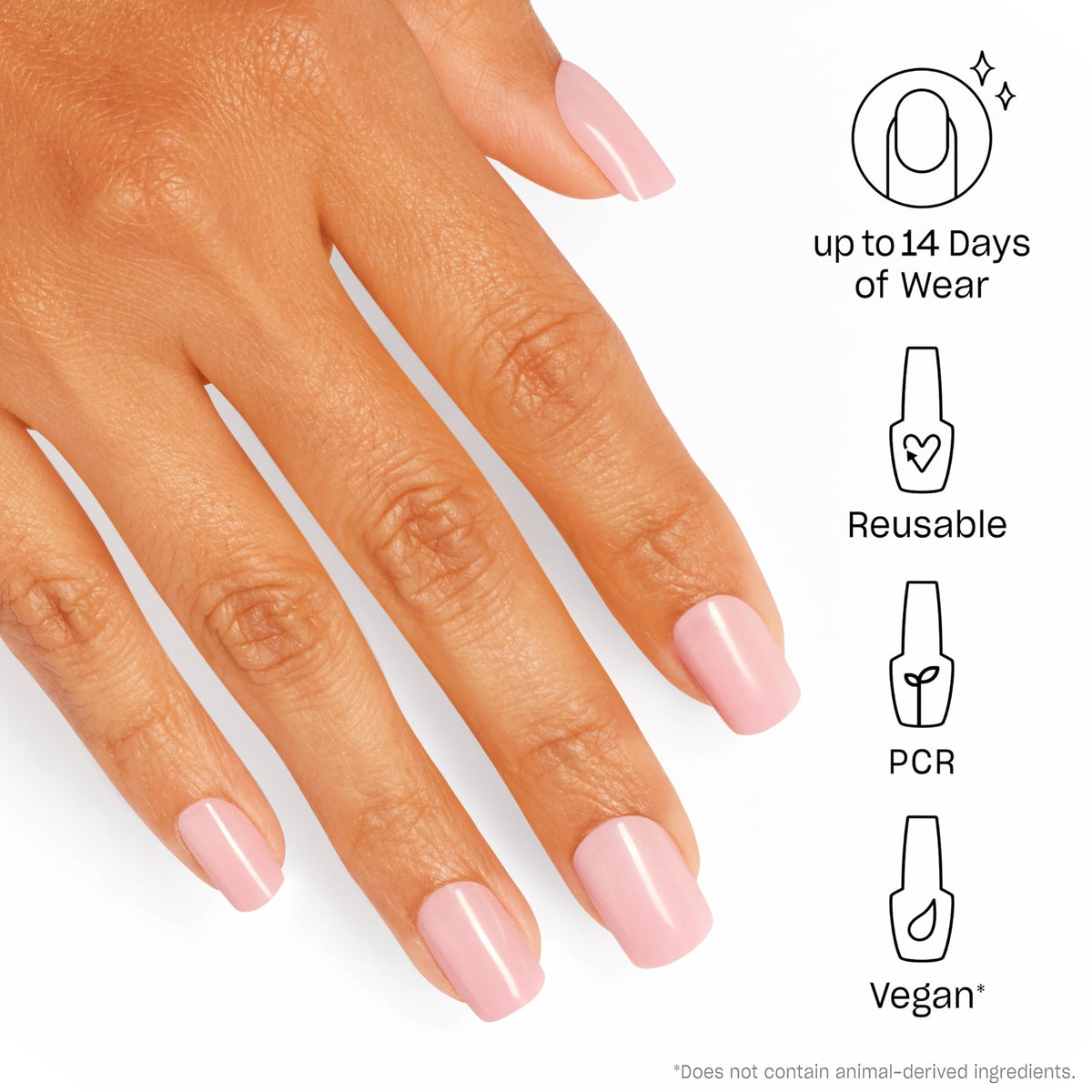OPI close-up of nail tip texture showing smooth finish and durable surface