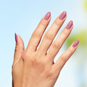 OPI recycled materials label close-up highlighting sustainable packaging