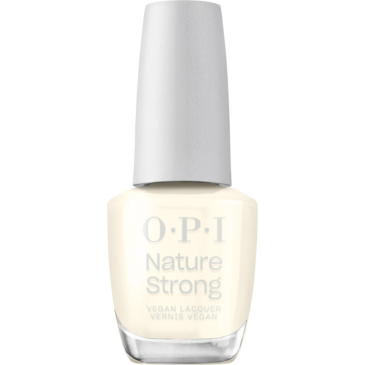 OPI Nature Strong front bottle showing cauliflower-white shade and glossy finish