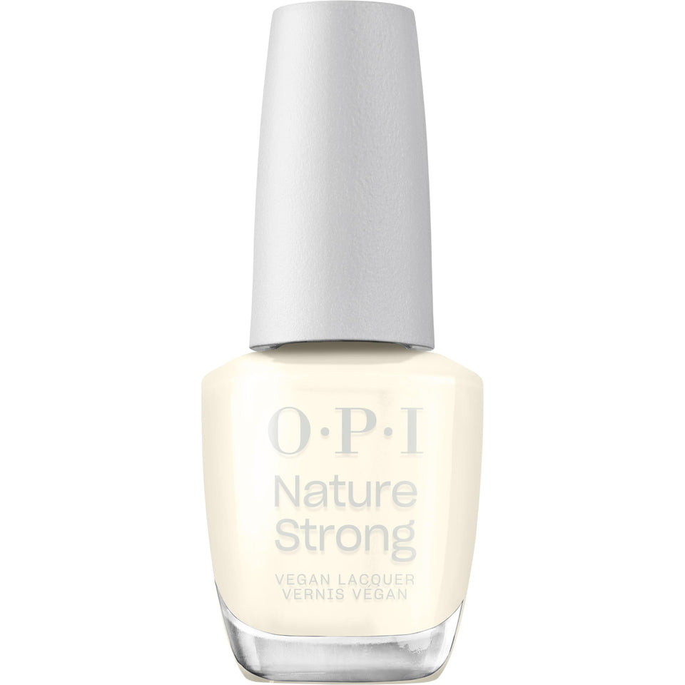 OPI Nature Strong front bottle showing cauliflower-white shade and glossy finish