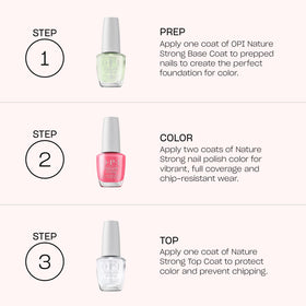 OPI Nature Strong ingredients with sunflower oil and fruit extracts shown