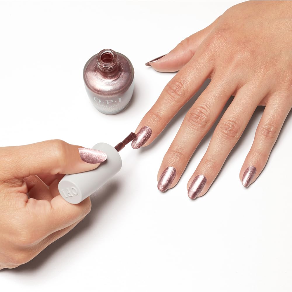 OPI manicure close-up on natural nails showing professional-looking finish