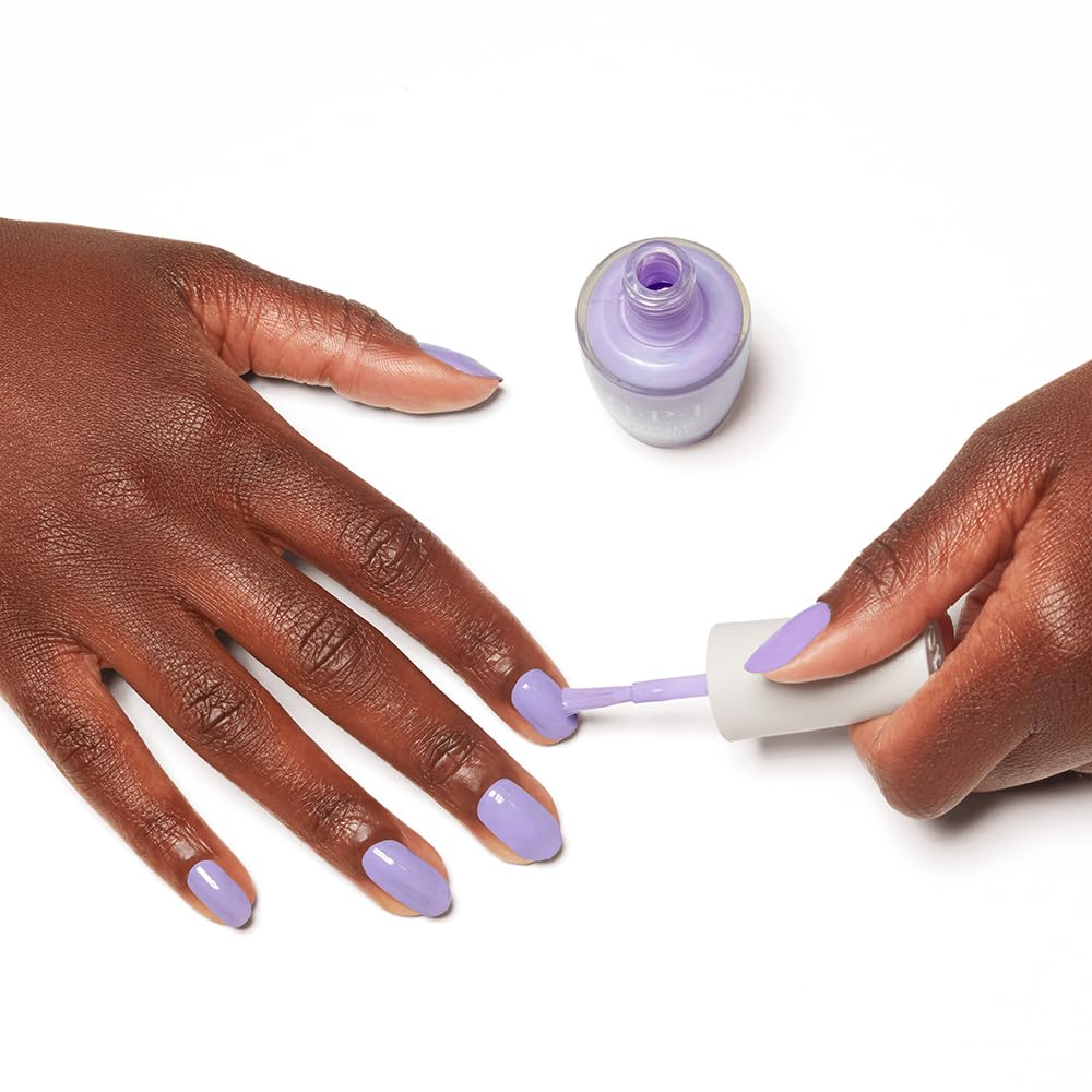 OPI Nature Strong packaging and ingredient list flatlay showing eco-conscious materials benefit