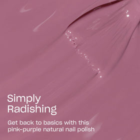 OPI brush stroke of Simply Radishing demonstrating opaque smooth coverage