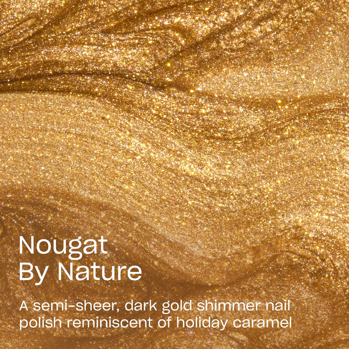 OPI brush stroke closeup revealing Nougat by Nature shimmer and smooth coverage