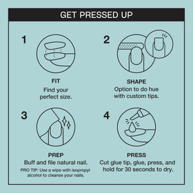 OPI layout of 24 tips in varied sizes helping users find a perfect, comfortable fit
