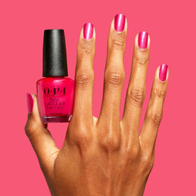 OPI Pompeii Pink bottle lid and label clearly displaying brand and shade
