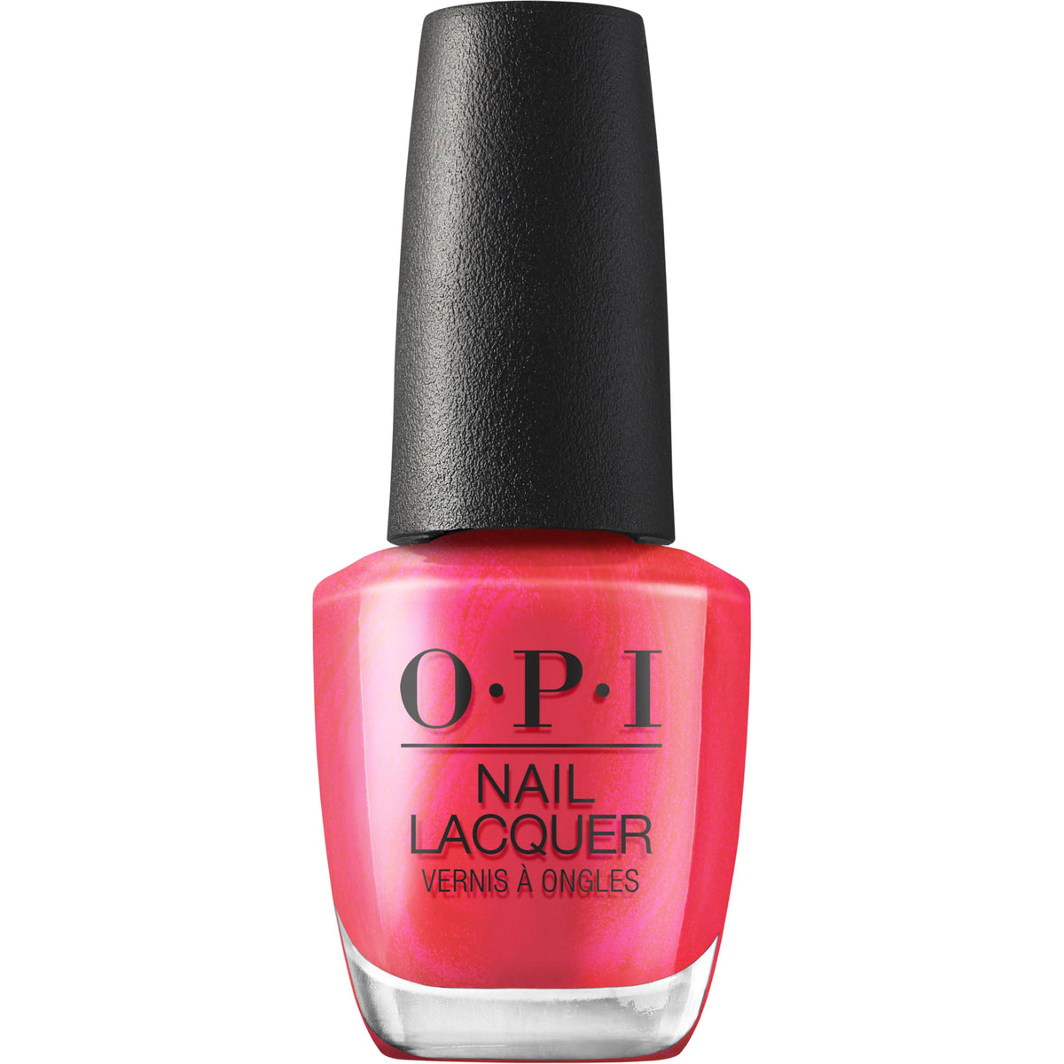 OPI Pompeii Pink front bottle showing hot pink shimmer and glossy finish