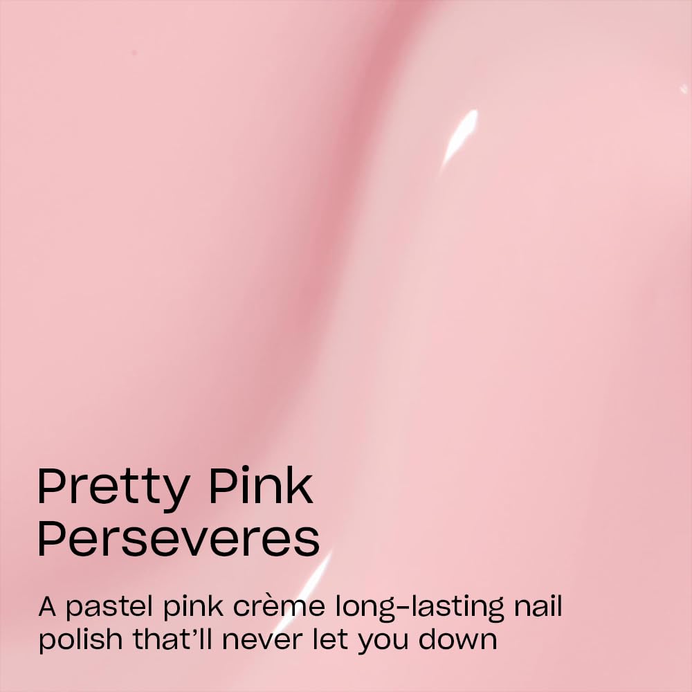 OPI painted fingernails swatch demonstrating opaque pastel pink longevity