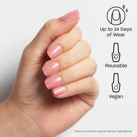 OPI Princesses Rule close-up of pink shimmer texture highlighting durable glossy finish