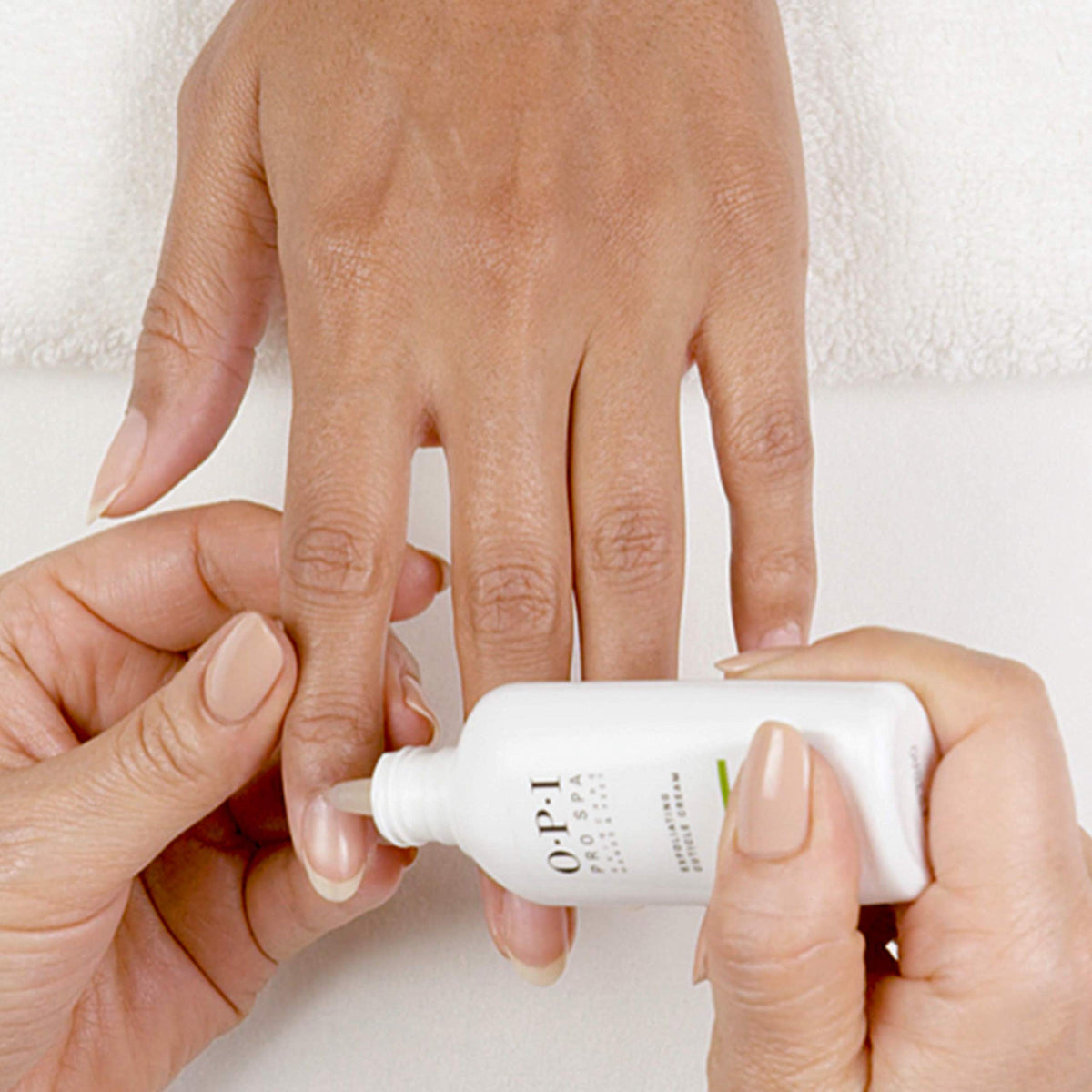 OPI ProSpa gel-cream texture close-up demonstrating smooth spreadability and hydration
