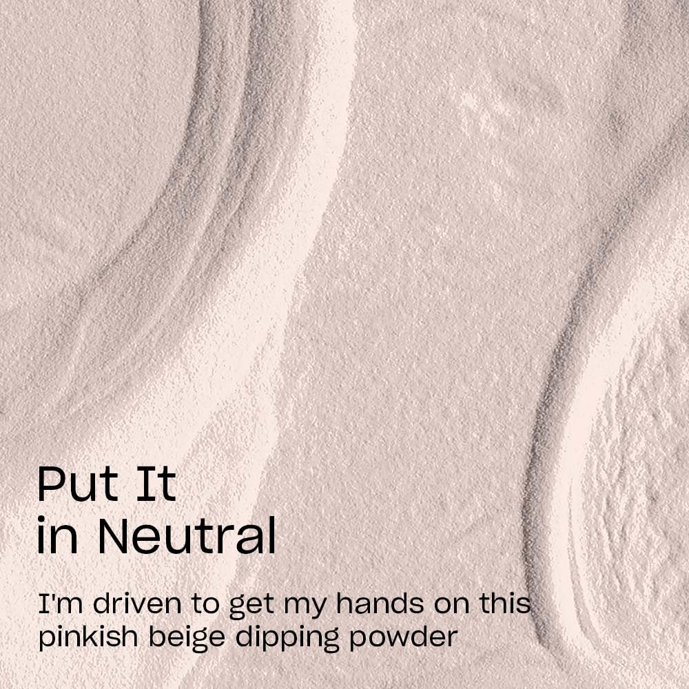 OPI Put It in Neutral application on nail demonstrating even coverage and glossy finish
