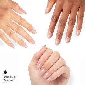 OPI Put It In Neutral application step with glue demonstrating easy secure hold
