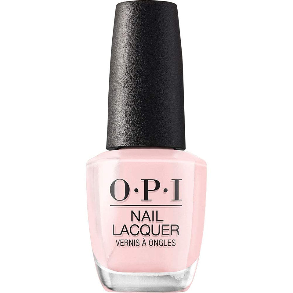 OPI bottle front view showing neutral pink crème, clear brand presentation and color