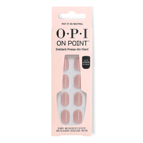 OPI Put It In Neutral front packaging showing shade and 24 tips for instant polish
